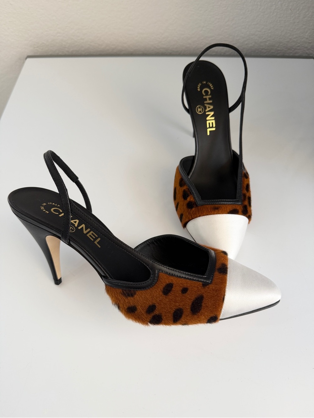 CHANEL Pony Hair Pointed Heels